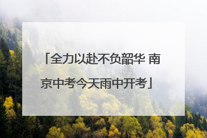 全力以赴不负韶华 南京中考今天雨中开考